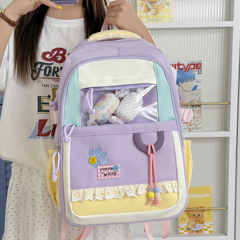 Cute Decorative Clear Window Backpack LoungeYard — product view 2
