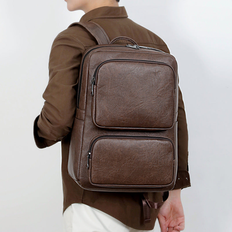 Business Rucksack with High-Quality Artificial Leather and Ergonomic Shoulder Straps LoungeYard — product view 4