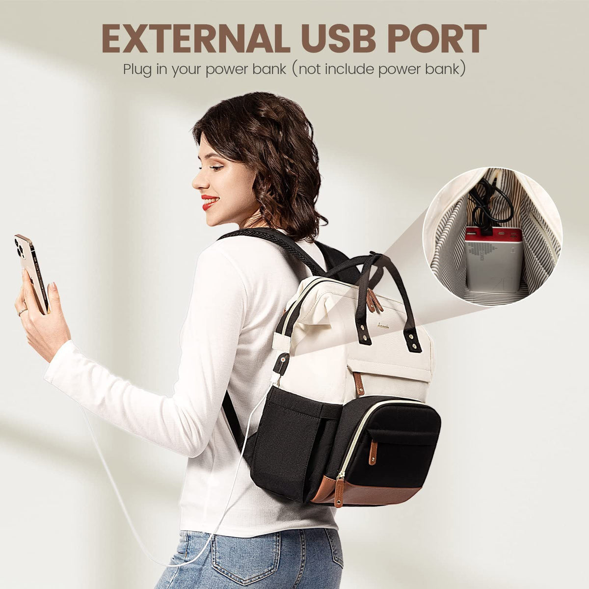 Practical everyday backpack LoungeYard — product view 3