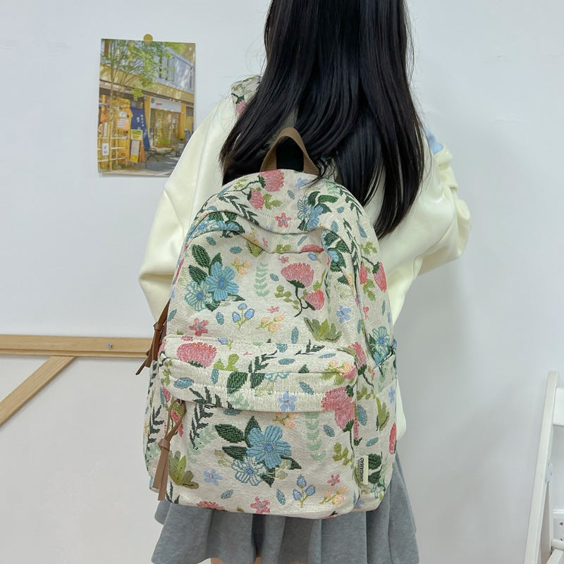 Floral Print Backpack LoungeYard — product view 3