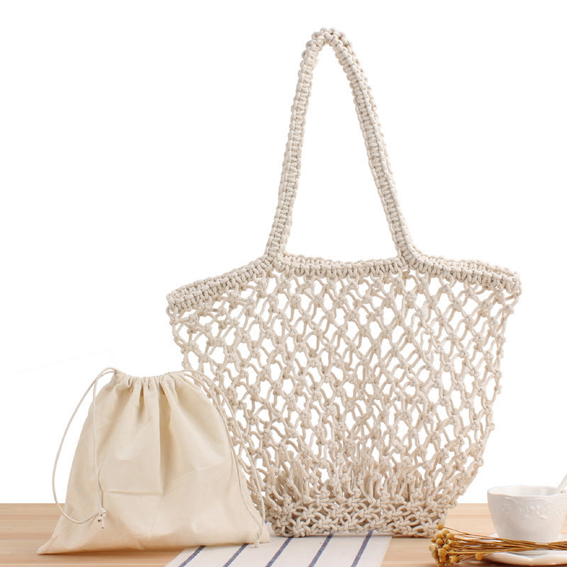 Multifunctional Macrame Tote Bag LoungeYard — product view 5