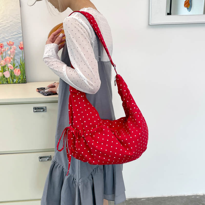 Fashionable Polka Dot Hobo Bag — product view 4