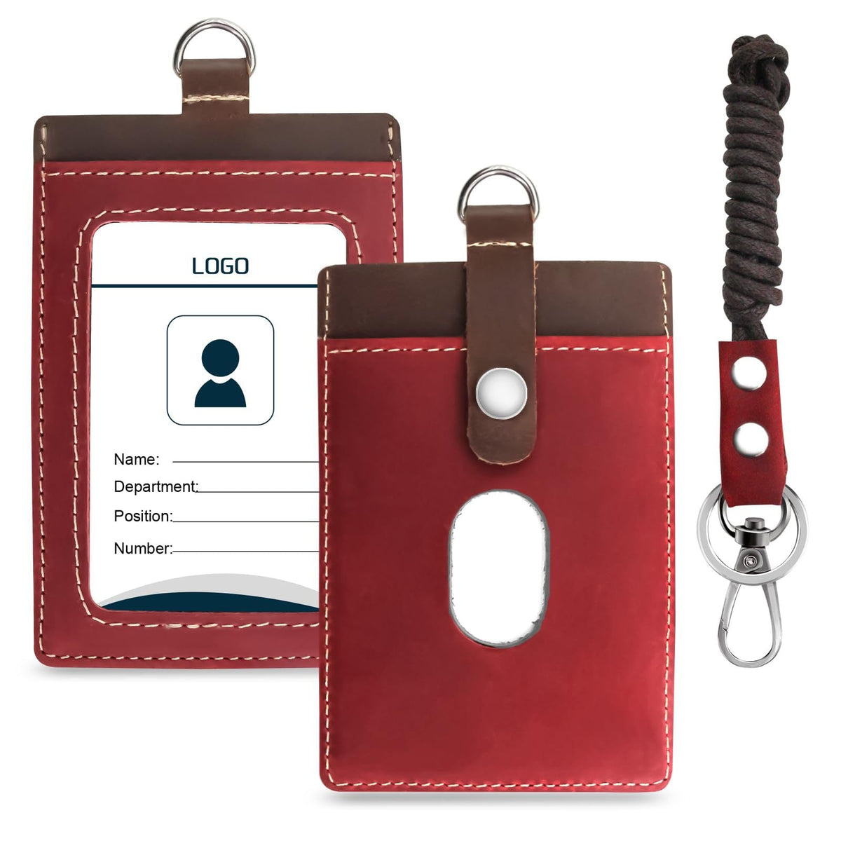 RFID-Blocking Leather ID Card Holder LoungeYard — product view 6