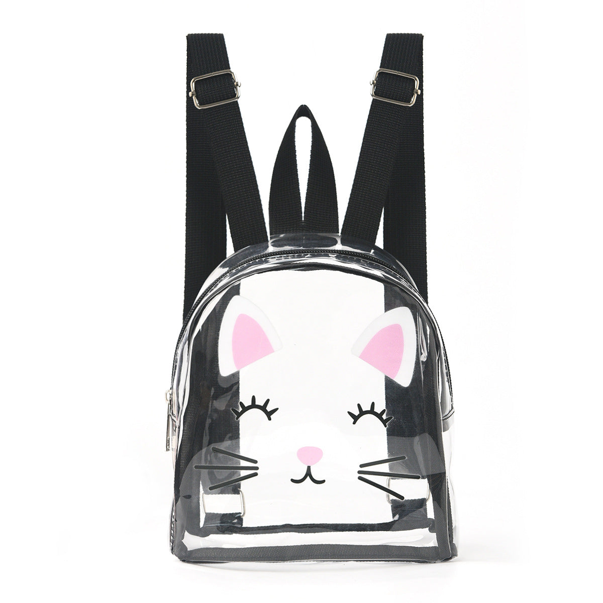 Transparent backpack with playful cat design LoungeYard — product view 5