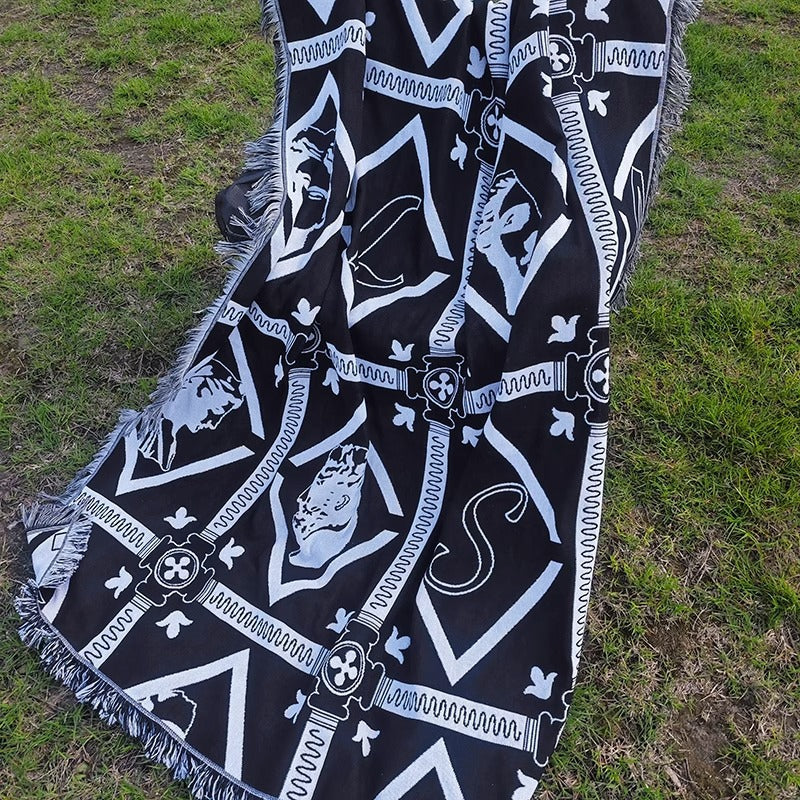 Stylish Geometric Print Throw Blanket — product view 2