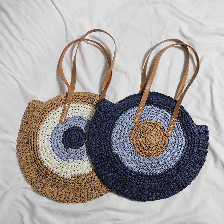 Round Basket Bag with Modern Design LoungeYard — product view 3