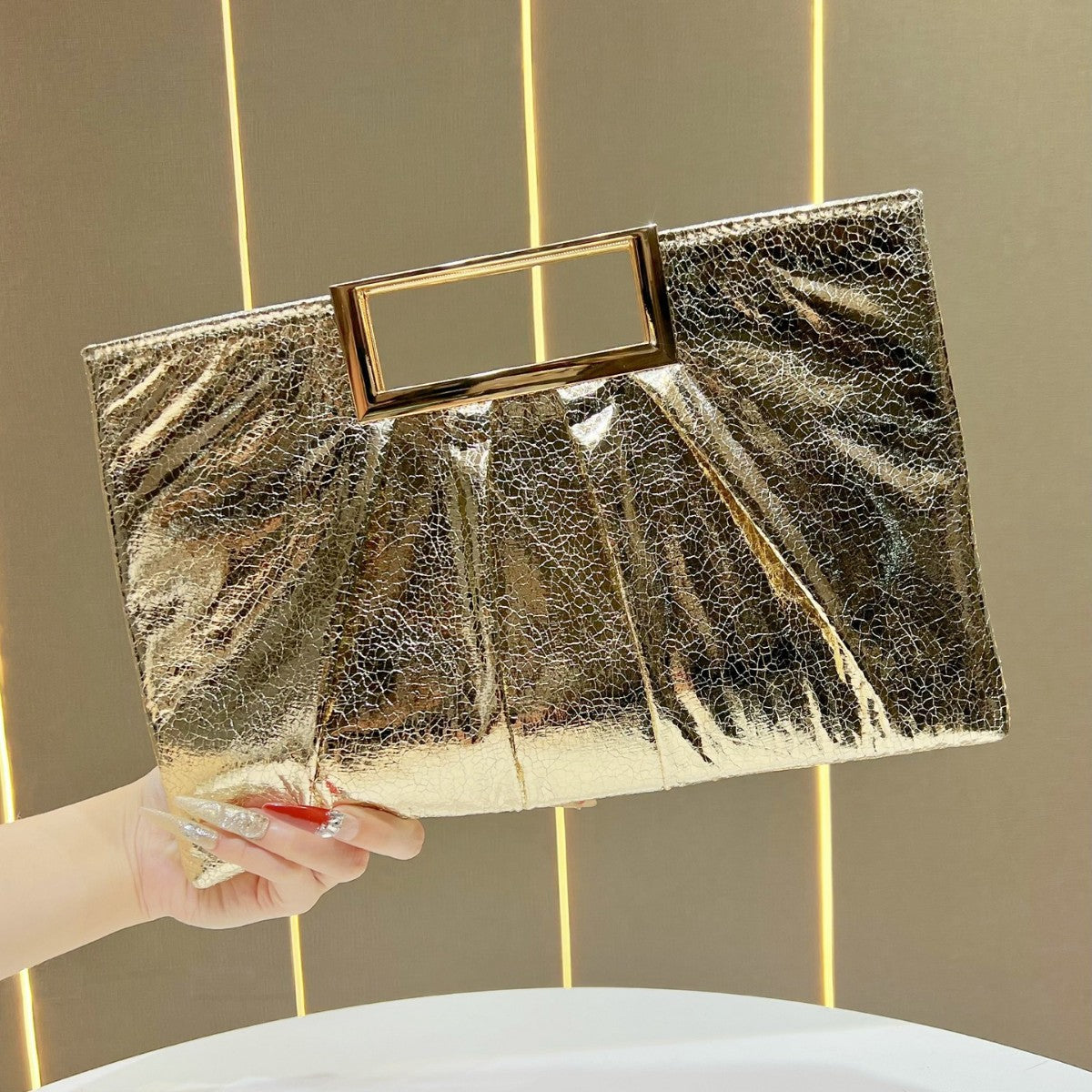 Stylish Pleated Clutch Bag — product view 1
