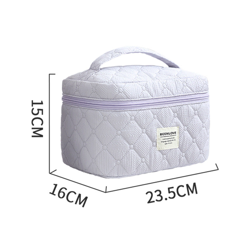 Quilted Multi-Compartment Makeup Organizer LoungeYard — product view 6
