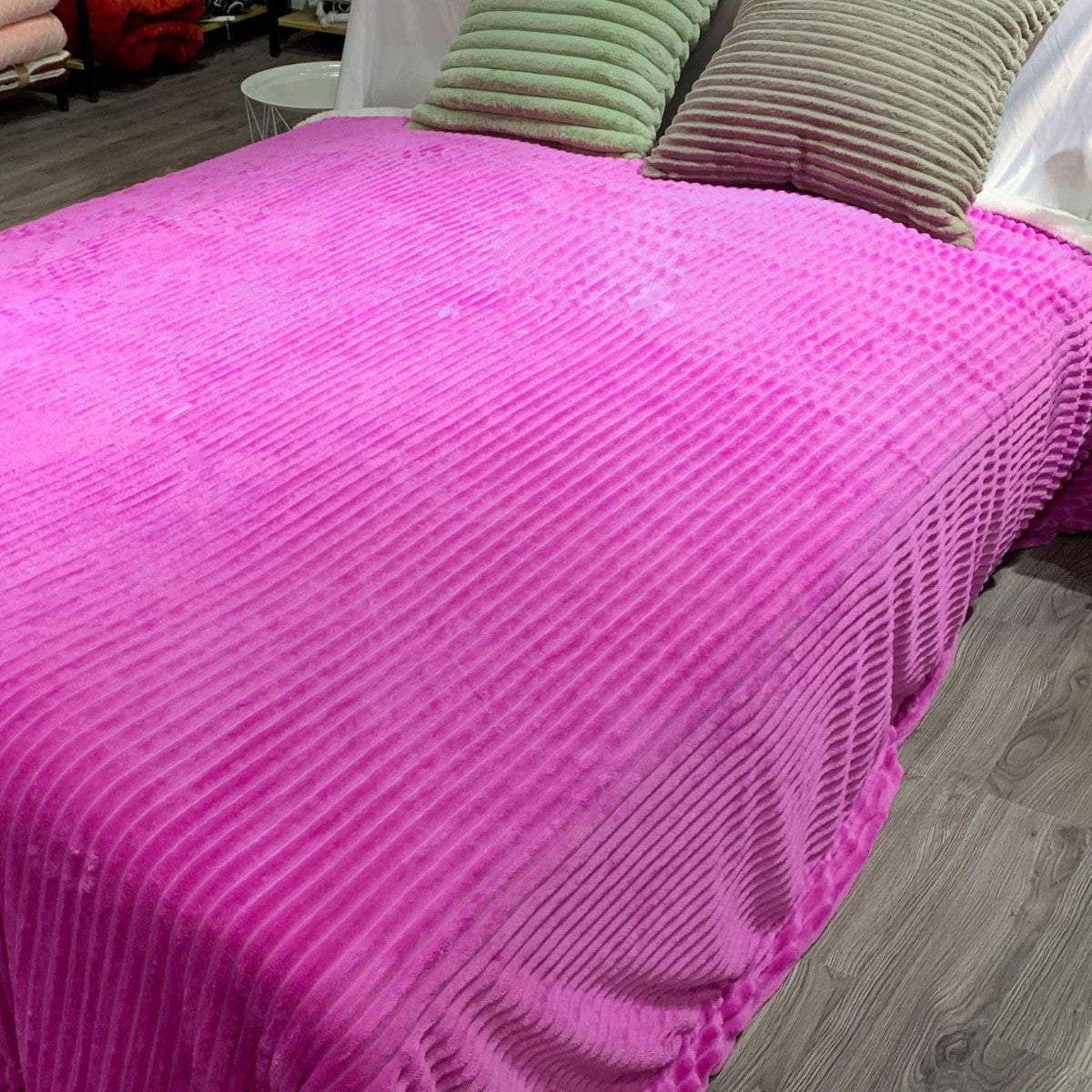 Luxurious Ribbed Velour Throw Blanket — product view 6