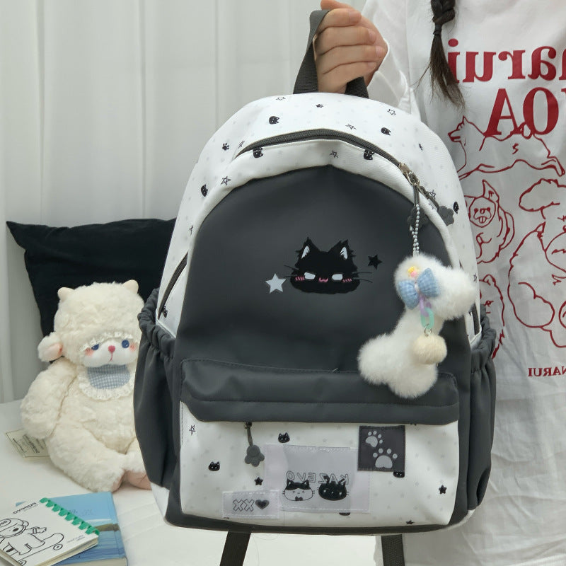Cute Cat-Themed Backpack LoungeYard — product view 2