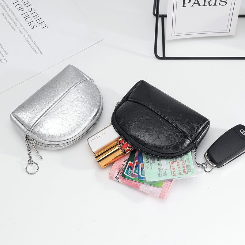 Metallic Zippered Coin Pouch — product view 3