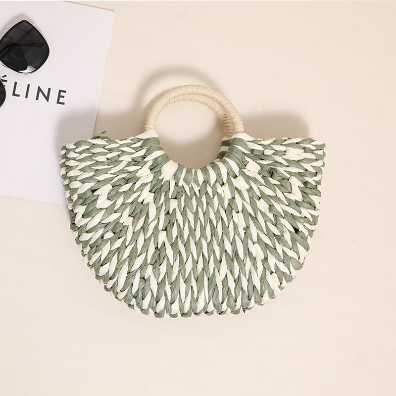 Braided basket bag with unique design LoungeYard — product view 4
