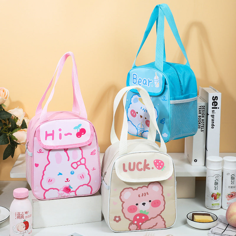 Insulated lunch bag with cute animal motif LoungeYard — product view 1