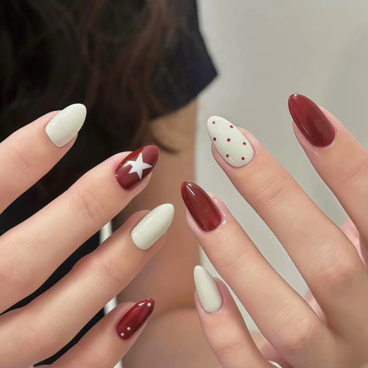 Artistic Holiday-Themed Press-On Nail Set — product view 1