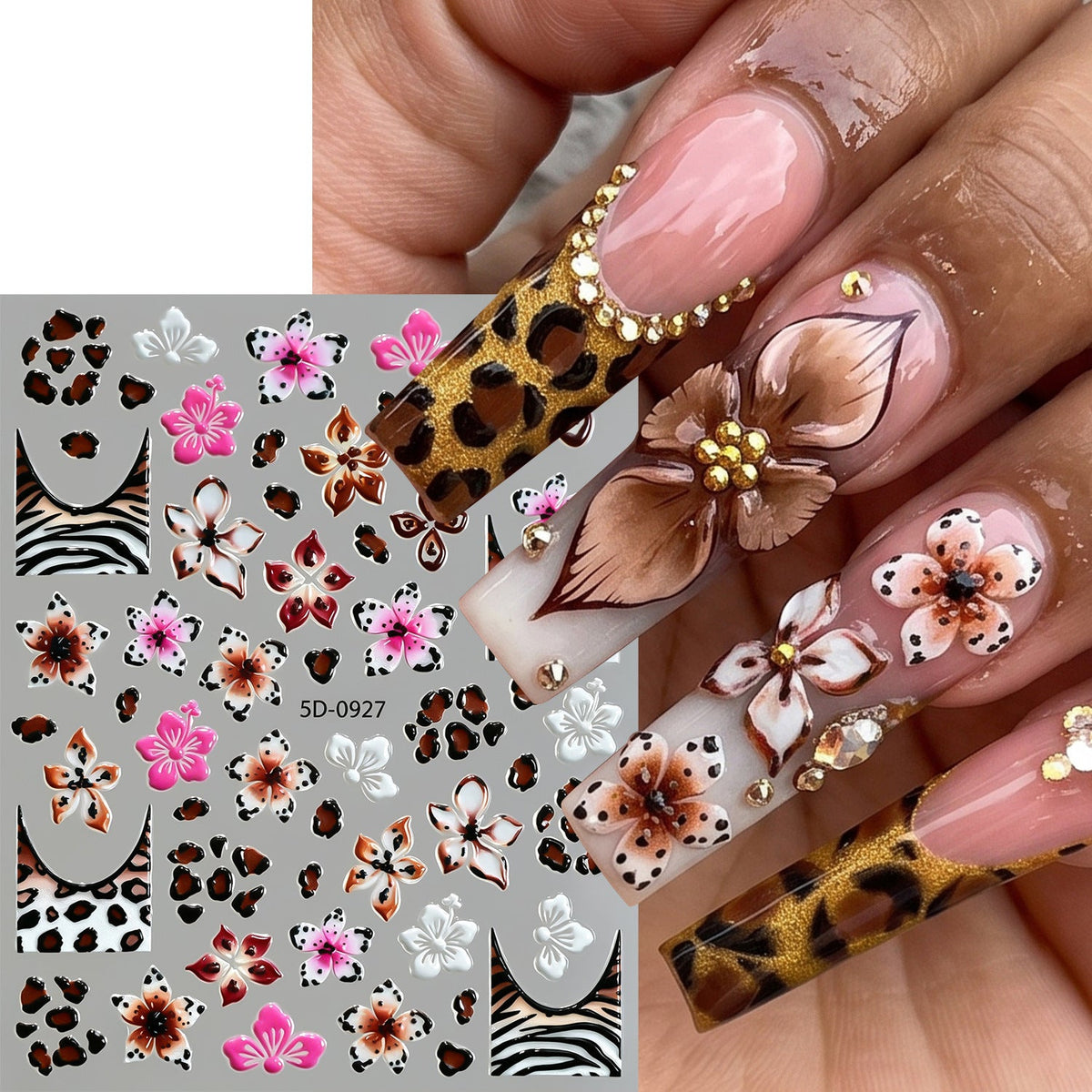 Floral Decorative Nail Art Stickers — product view 2