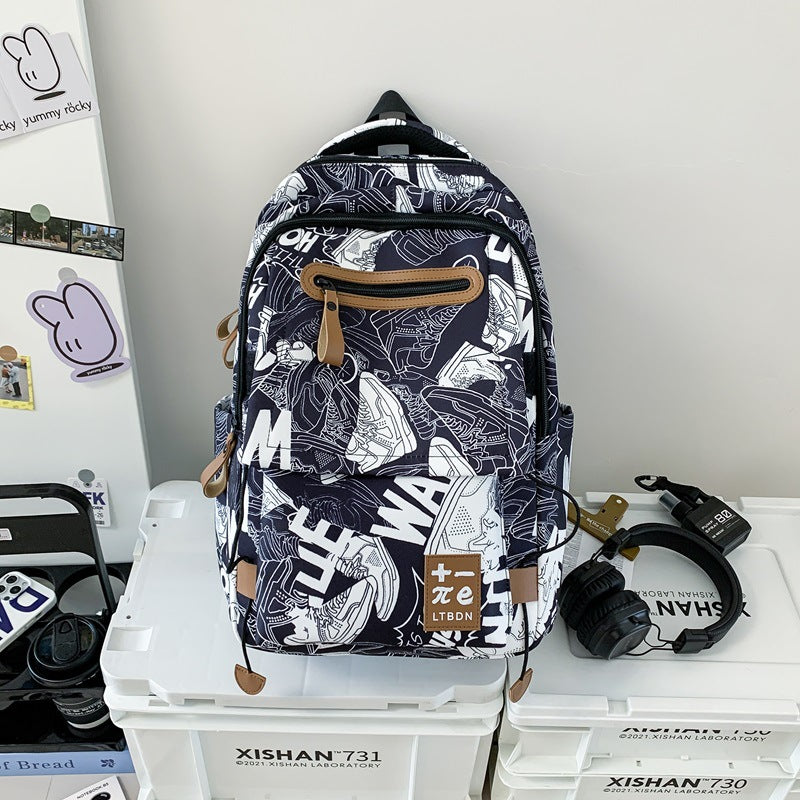 Fashionable Patterned Backpack LoungeYard — product view 6
