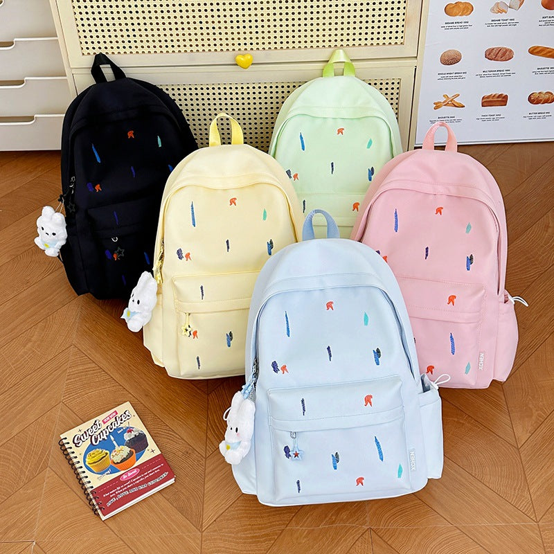 Lightweight Backpack with Cute Embroidered Design LoungeYard — product view 4