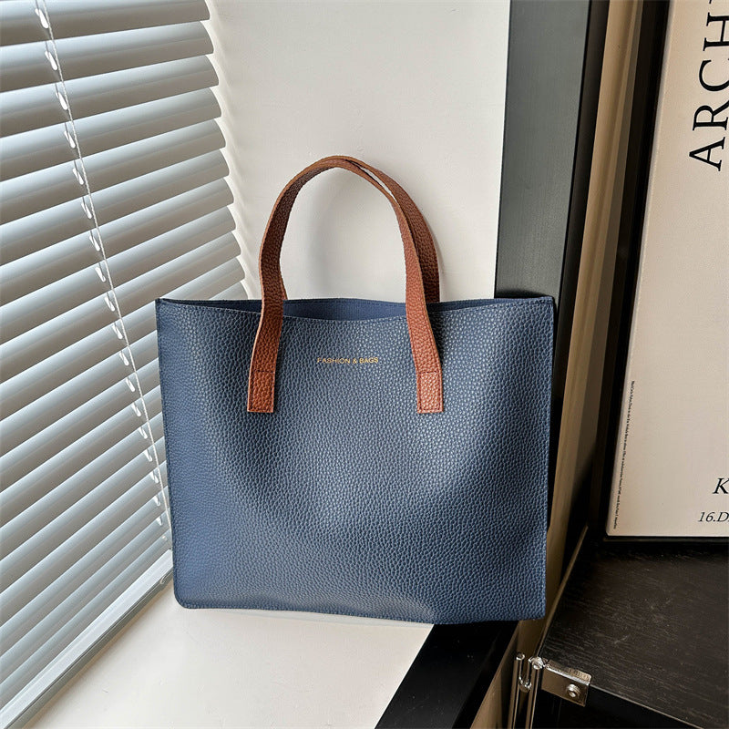 Elegant Textured Leather Tote Bag — product view 3