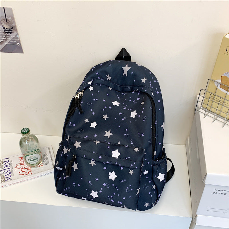 Casual Star-Patterned Backpack LoungeYard — product view 3