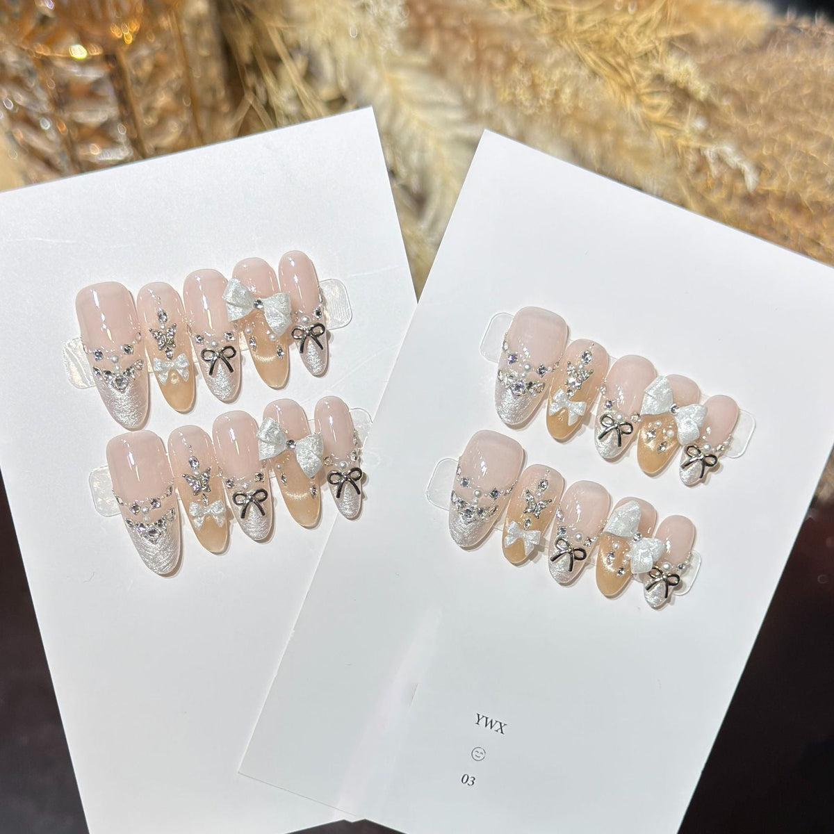 Creative Bow-Embellished Press-On Nails — product view 3