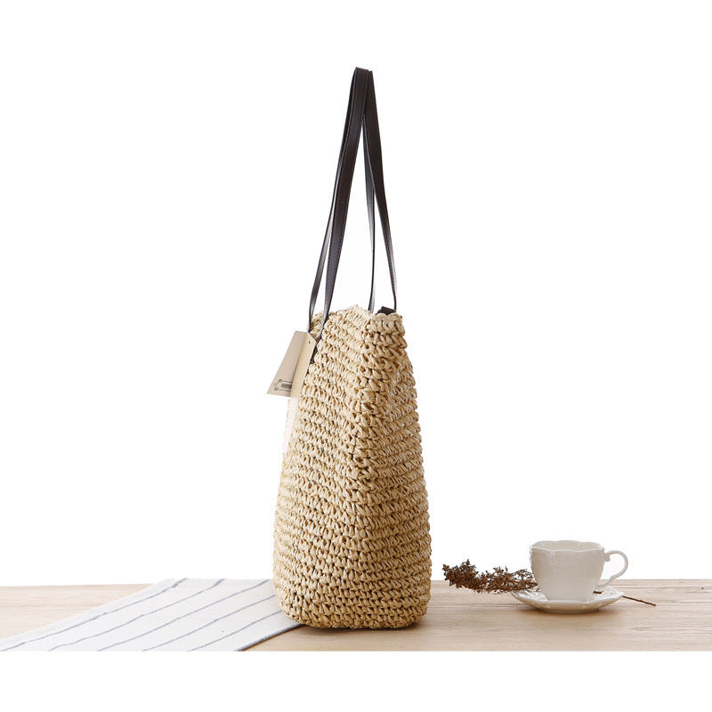 Braided beach bag with sturdy zipper LoungeYard — product view 4