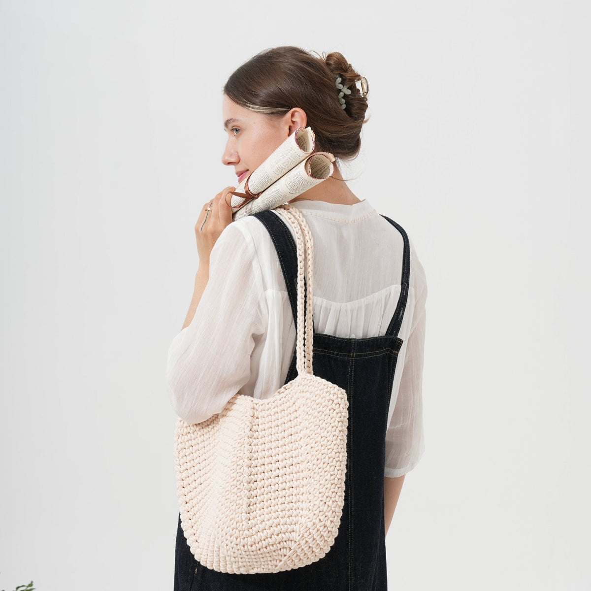 Handmade Tote Bag Made from Organic Material LoungeYard — product view 2