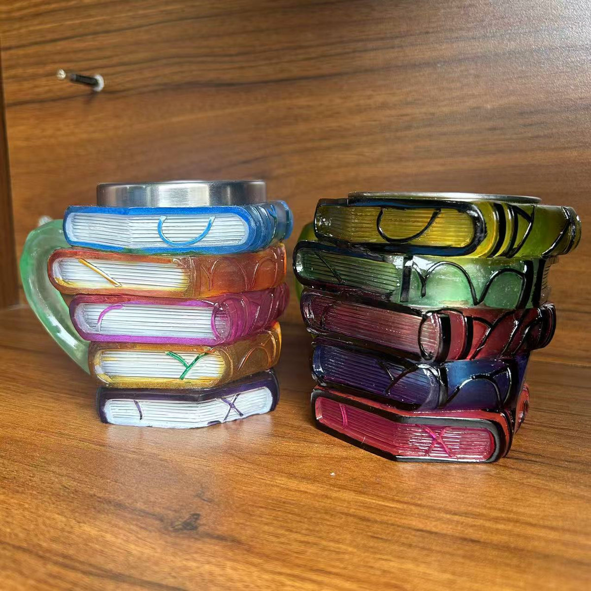 Creative Book Stack Mug Bowlift — product view 3