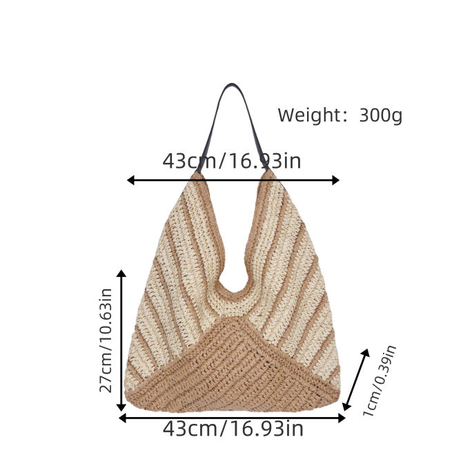 Tote bag with geometric structure design LoungeYard — product view 6