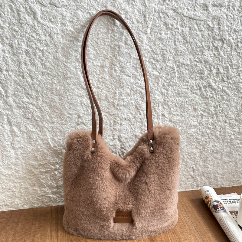 Plush Faux Fur Shoulder Bag — product view 6
