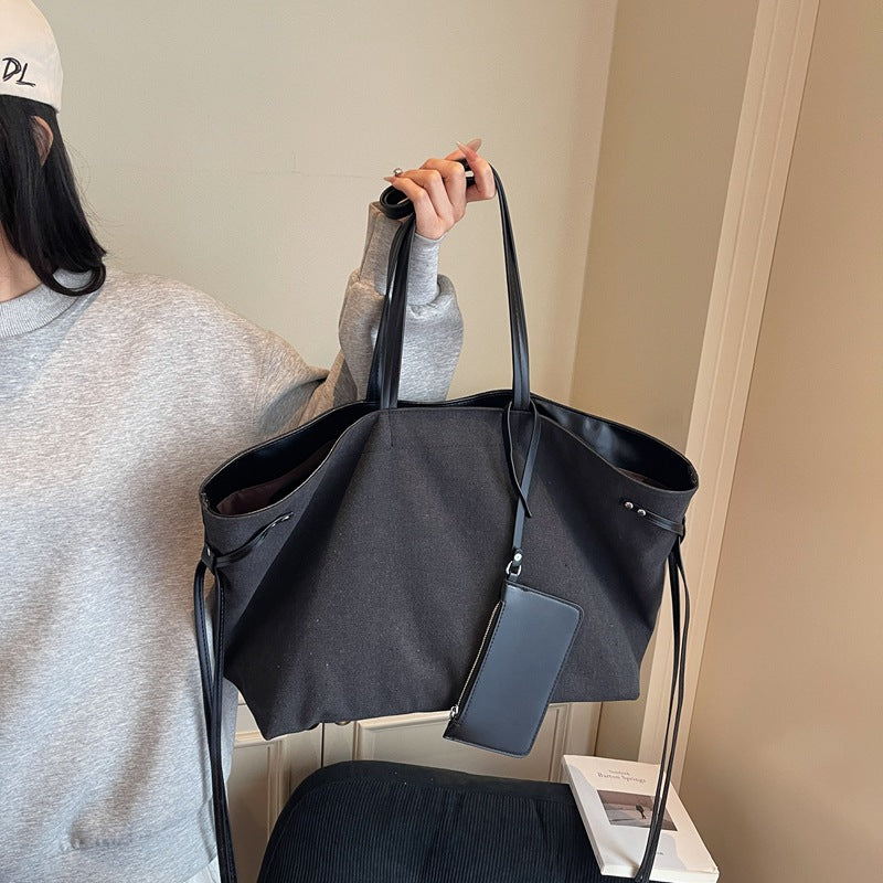 Spacious Canvas Tote Bag LoungeYard — product view 6