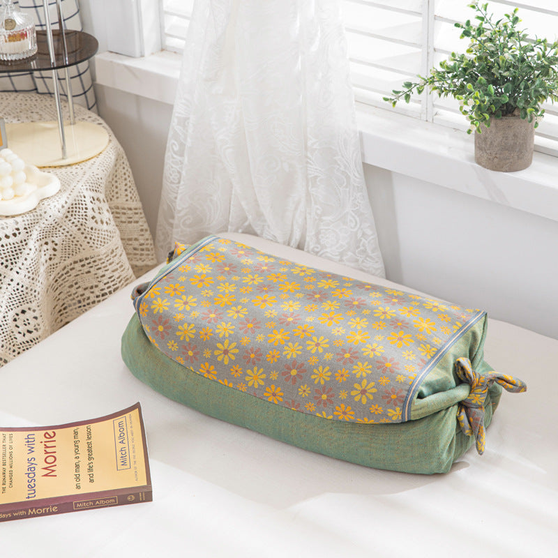 Women Decorative Neck Roll with Floral Pattern LoungeYard — product view 4