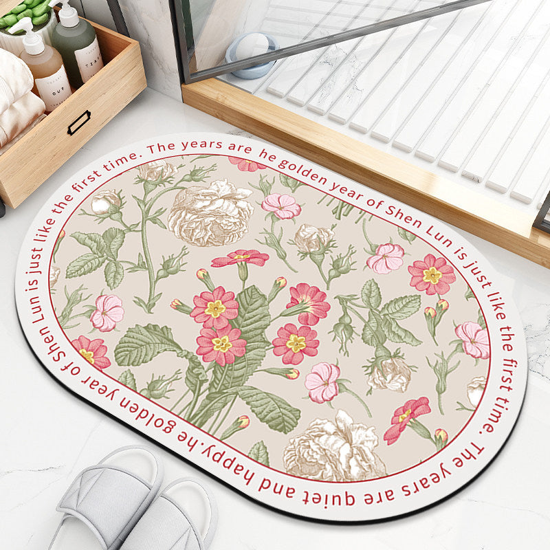 Decorative Floral Patterned Bath Mat — product view 4