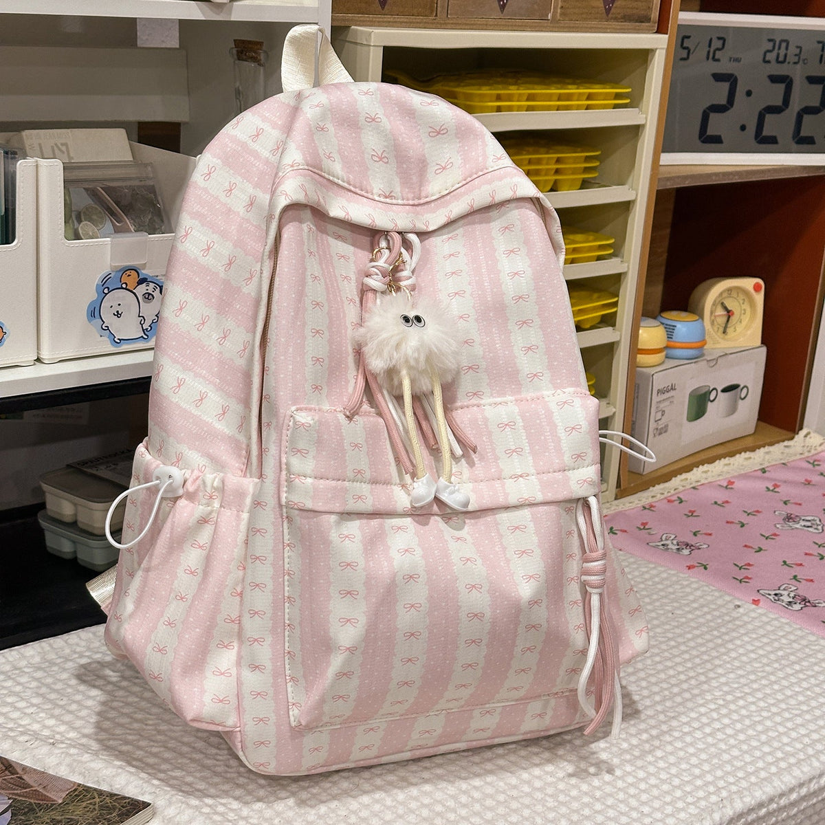 Cute Bow-Embellished Backpack LoungeYard — product view 7