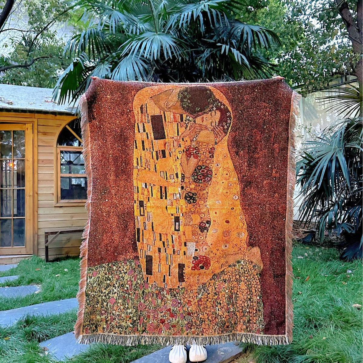 Artistic Woven Tapestry Throw Blanket — product view 6
