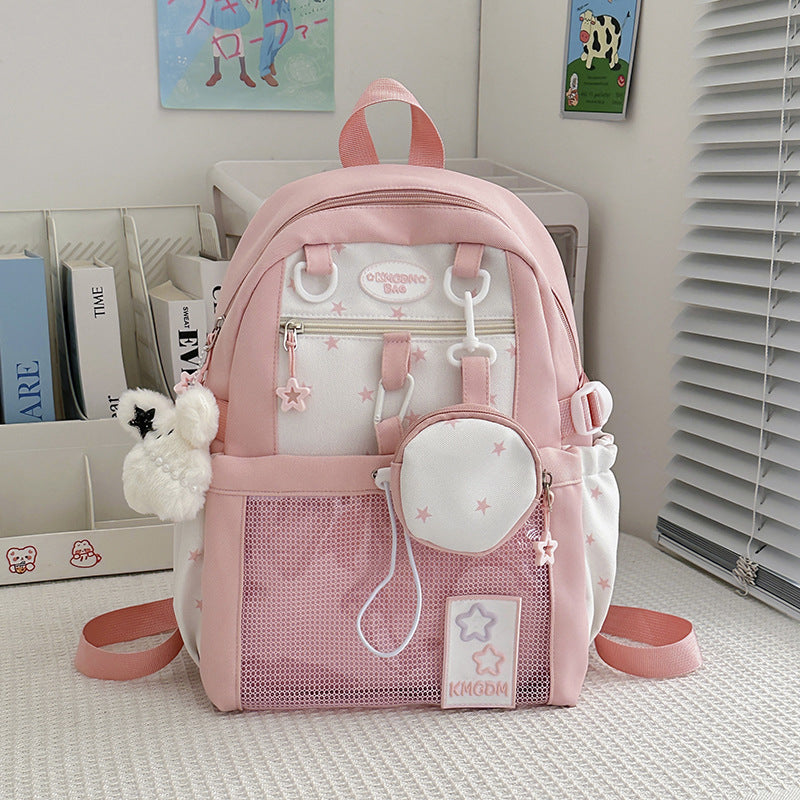 Cute Star Patterned Backpack — product view 1