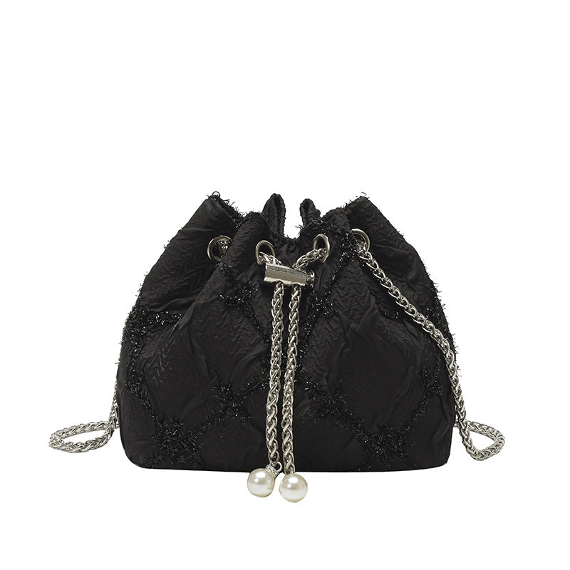 Elegant Drawstring Satin Handbag — product view 5
