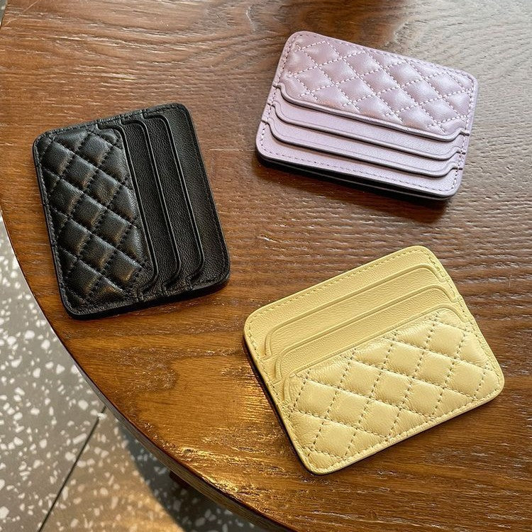 Quilted Leather Card Holder LoungeYard — product view 1