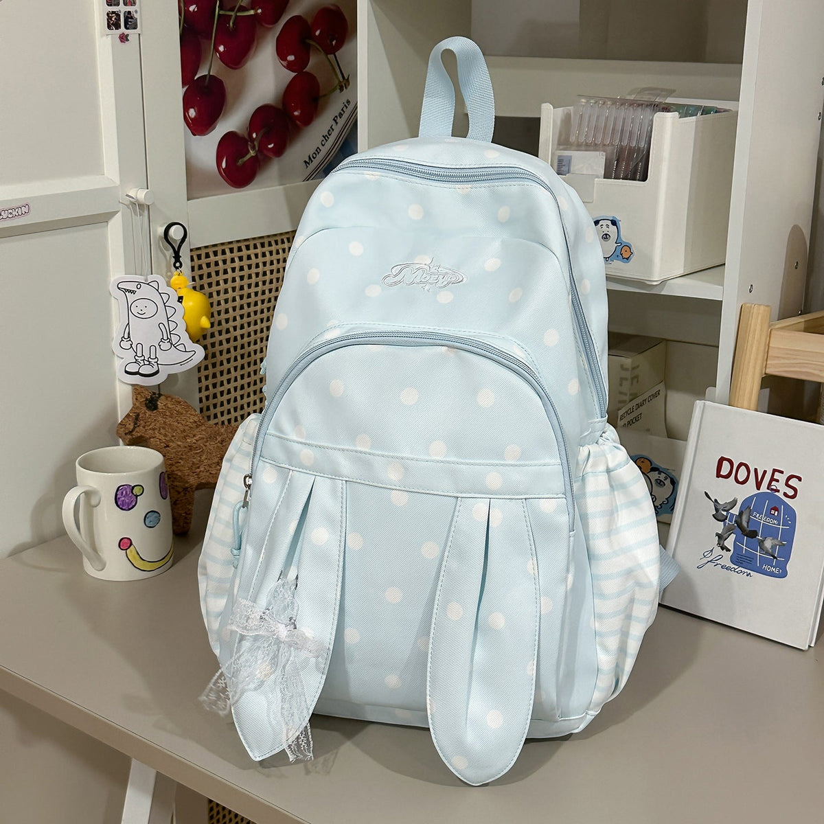 Charming Bunny-Ear Design Backpack LoungeYard — product view 6