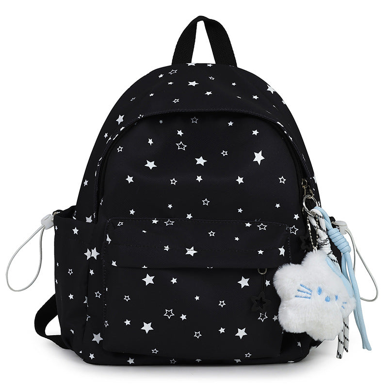 Starry Patterned Plush Backpack LoungeYard — product view 3