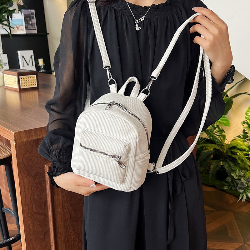 Corduroy Mini Backpack LoungeYard — product view 3