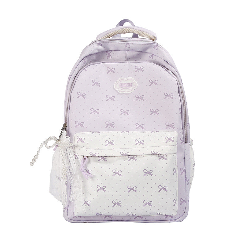 Whimsical Bow Print Backpack — product view 3