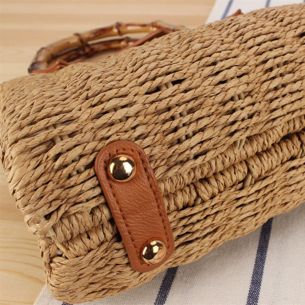 Handbag with Modern Woven Design and Adjustable Shoulder Strap LoungeYard — product view 4