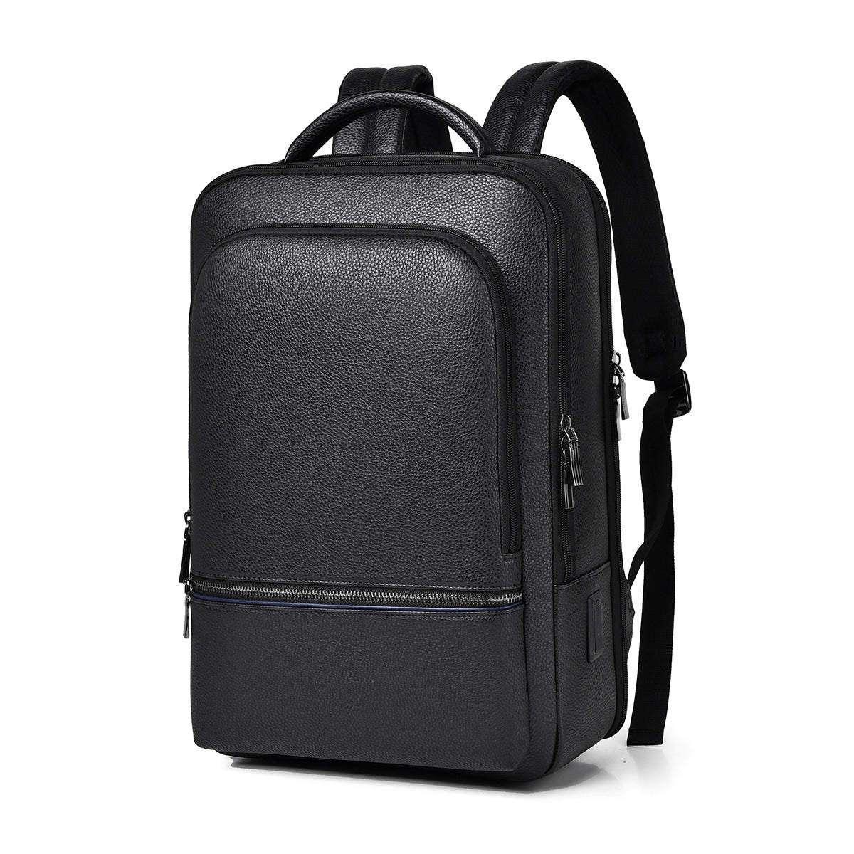 Sleek Leather Laptop Backpack LoungeYard — product view 5