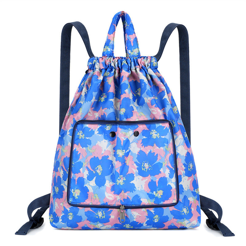 Lightweight Floral Drawstring Backpack LoungeYard — product view 7