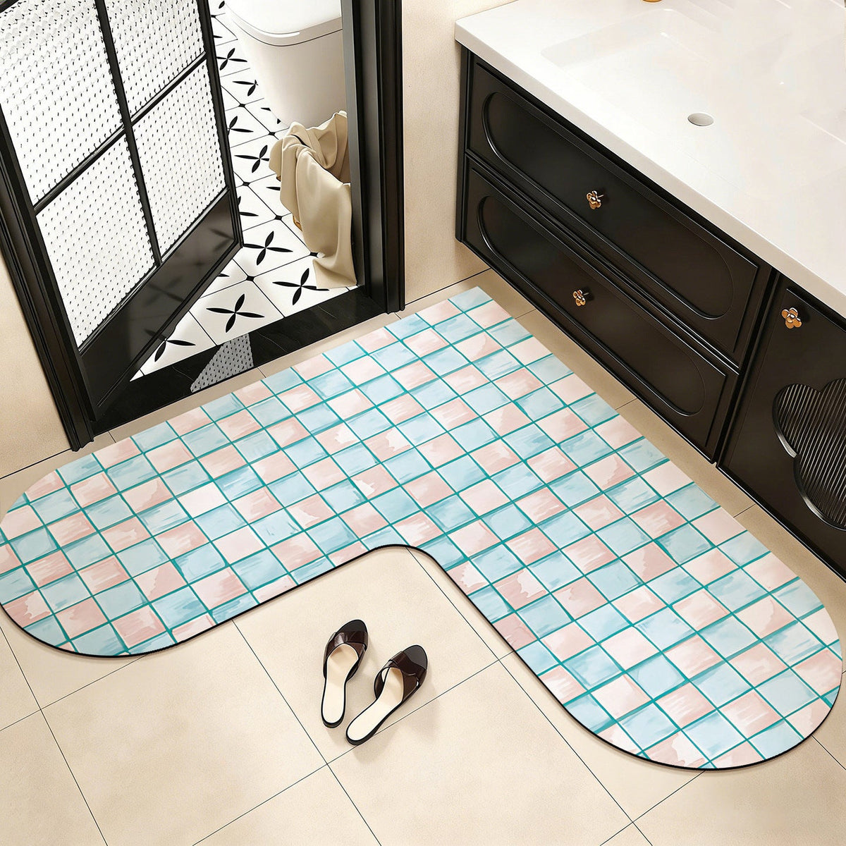 Memory Foam U-Shaped Bath Mat — product view 5