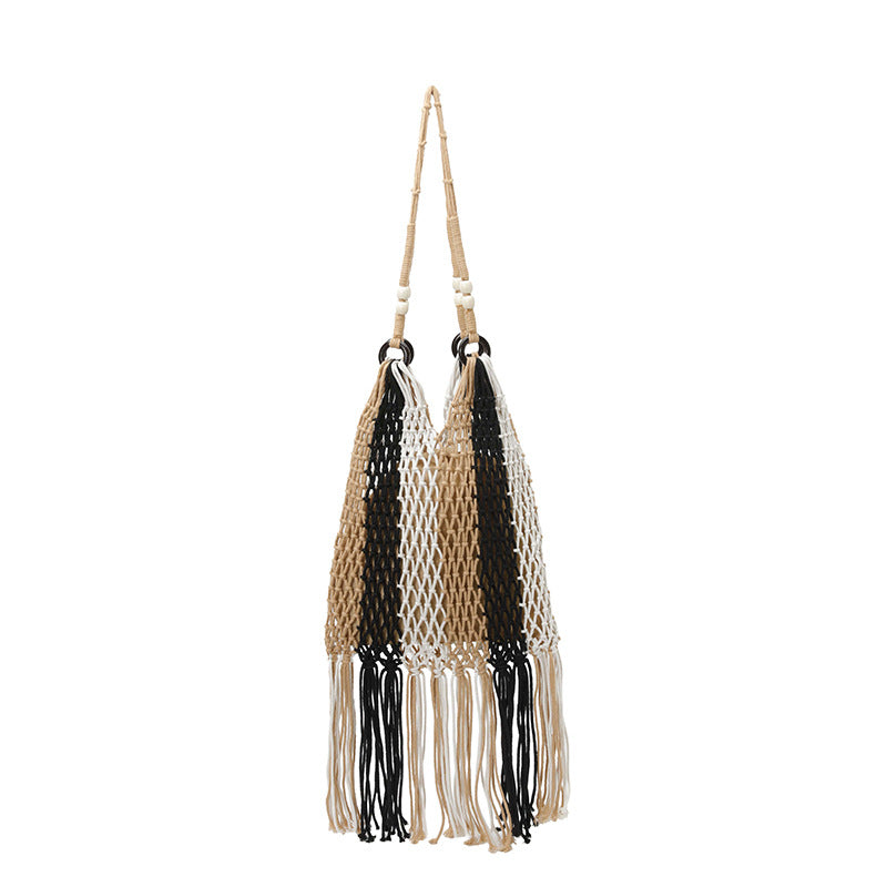 Macrame Tote Bag with Tassels LoungeYard — product view 7