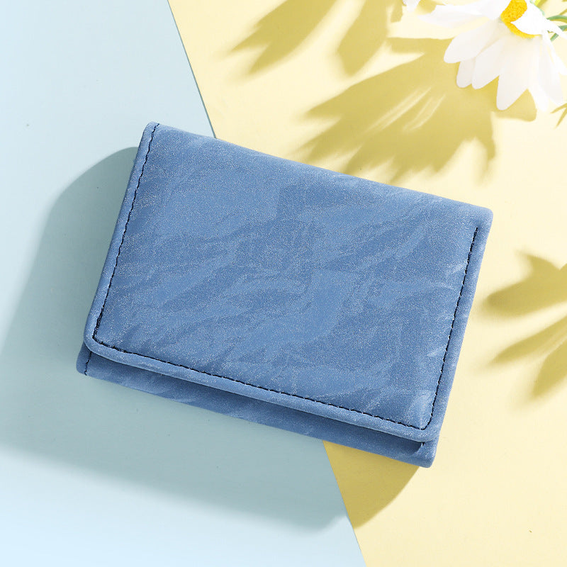 Textured Leather Flap Wallet — product view 3