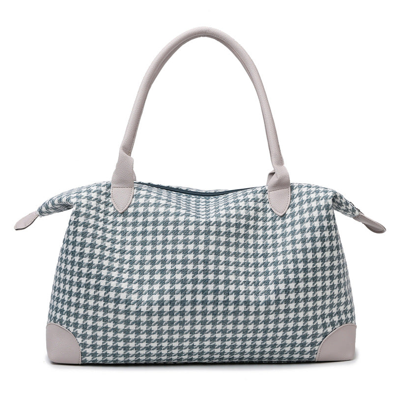 Fashionable handbag in timeless houndstooth pattern LoungeYard — product view 4