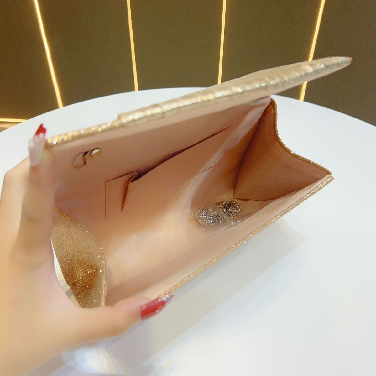 Glamorous Pleated Evening Clutch — product view 3