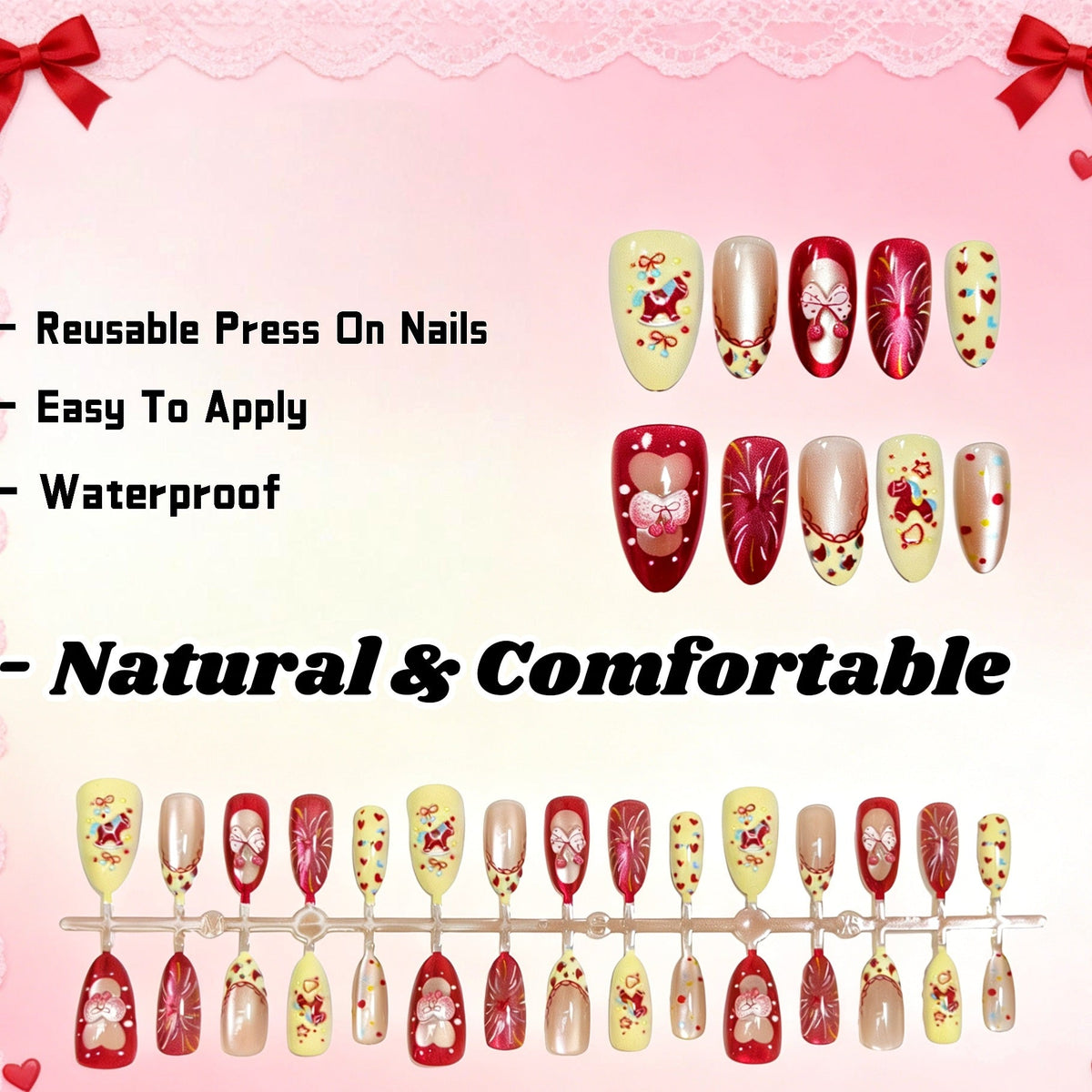 Playful Party-Themed Press-On Nails — product view 2